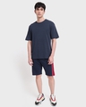 Shop Men's Blue Colorblock Shorts-Full