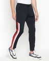 Shop Men's Blue Colourblocked Regular Fit Trackpant-Design