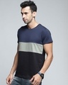 Shop Men's Blue Colourblocked T-shirt-Design