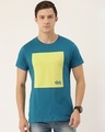 Shop Men's Blue Colourblocked T-shirt