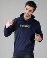 Shop Men's Blue Connect Hoodie Sweatshirt-Front