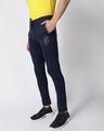 Shop Men's Blue Cotton Blend Track Pants-Design