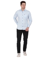 Shop Men's Blue Cotton Jersey Slim Fit Shirt