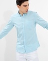 Shop Men's Blue Cotton Shirt-Design