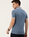 Shop Men's Blue Cotton Polo T-shirt-Design