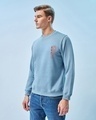 Shop Men's Blue Cyber Samurai Graphic Printed Sweatshirt-Design