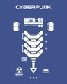 Shop Men's Blue Cyberpunk Graphic Printed Oversized Sweatshirt
