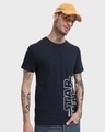 Shop Men's Blue Dark Side Graphic Printed T-shirt-Design