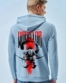 Shop Men's Blue Deadly Weapon Graphic Printed Hoodies-Front