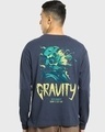 Shop Men's Blue Defy Gravity Graphic Printed Oversized T-shirt-Design