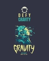 Shop Men's Blue Defy Gravity Graphic Printed Oversized T-shirt