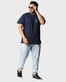Shop Men's Blue Defy Gravity Graphic Printed Plus Size T-shirt-Full