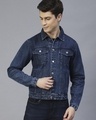 Shop Men's Blue Denim Jacket-Front