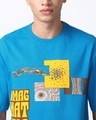 Shop Men's Blue Dimag Mat Kha Graphic Printed Oversized T-shirt