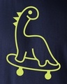 Shop Men's Blue Dino Skate Graphic Printed Hoodie-Full