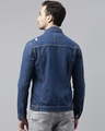 Shop Men's Blue Distress Slim Fit Denim Jacket-Design