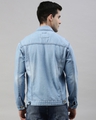 Shop Men's Blue Distress Slim Fit Denim Jacket-Design