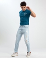 Shop Men's Blue Distressed Relaxed Fit Jeans