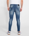 Shop Men's Blue Distressed Skinny Fit Jeans-Design