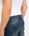 Shop Men's Blue Distressed Skinny Fit Jeans
