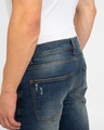 Shop Men's Blue Distressed Skinny Fit Jeans