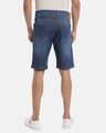 Shop Men's Blue Distressed Slim Fit Denim Shorts-Design