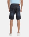 Shop Men's Blue Washed Distressed Slim Fit Denim Shorts-Design