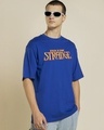 Shop Men's Blue Doctor Strange Graphic Printed Oversized T-shirt-Full
