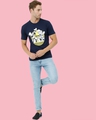 Shop Men's Blue Donald and Goofy Graphic Printed T-shirt