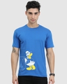 Shop Men's Blue Donald Duck Graphic Printed T-shirt-Front