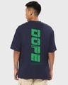 Shop Men's Blue Dope AF Typography Oversized T-shirt-Design