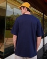 Shop Men's Blue Dope Bear Graphic Printed Oversized T-shirt-Full