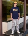 Shop Men's Blue Dope Bear Graphic Printed Oversized T-shirt