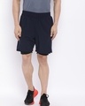 Shop Men's Blue Double Layered Sports Shorts-Front