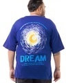 Shop Men's Blue Dream Air Graphic Printed Oversized Plus Size T-shirt-Front