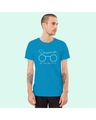 Shop Men's Blue Dreamer Typography T-shirt-Front