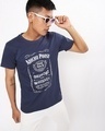 Shop Men's Blue Drunk Malyali Typography T-shirt-Front