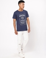Shop Men's Blue Drunk Malyali Typography T-shirt-Full