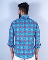 Shop Men's Blue Elephant Ikat Geometric Printed Relaxed Fit Shirt-Full