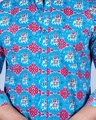 Shop Men's Blue Elephant Ikat Geometric Printed Relaxed Fit Shirt