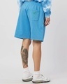 Shop Men's Blue Embroidered Shorts-Design