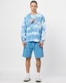 Shop Men's Blue Embroidered Shorts-Full