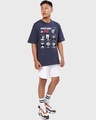 Shop Men's Blue Emotions Of PO Graphic Printed Oversized T-shirt-Design