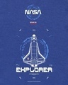 Shop Men's Blue Explorer NASA Graphic Printed Oversized T-shirt