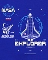 Shop Men's Blue Explorer NASA Graphic Printed T-shirt