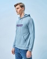 Shop Men's Blue Fear Nothing Graphic Printed Hoodies-Design
