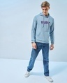 Shop Men's Blue Fear Nothing Graphic Printed Hoodies-Full