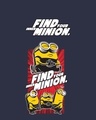 Shop Men's Blue Find Your Minion Graphic Printed Oversized T-shirt