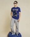 Shop Men's Blue Fire Heart Graphic Printed T-shirt-Full