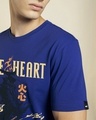 Shop Men's Blue Fire Heart Graphic Printed T-shirt